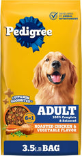Pedigree Complete Nutrition Dry Dog Food, Chicken & Vegetable, 3.5 lb