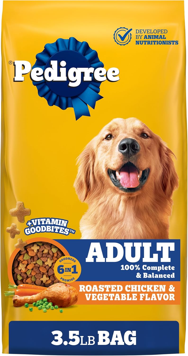 Pedigree Complete Nutrition Dry Dog Food, Chicken & Vegetable, 3.5 lb