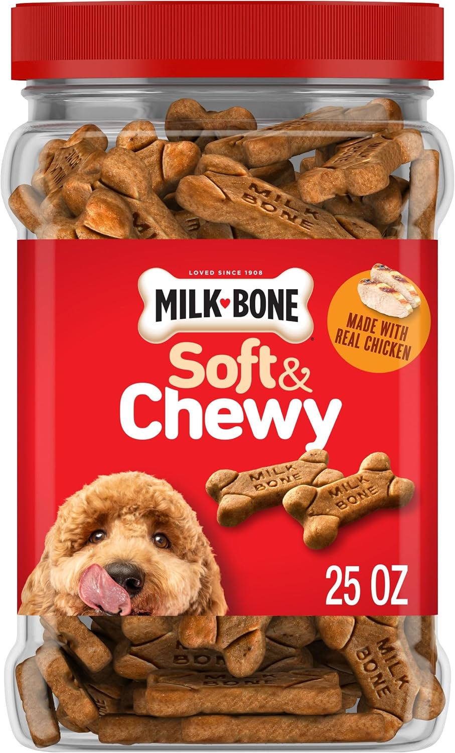 Milk-Bone Soft & Chewy Dog Treats, 25 Oz. Canister