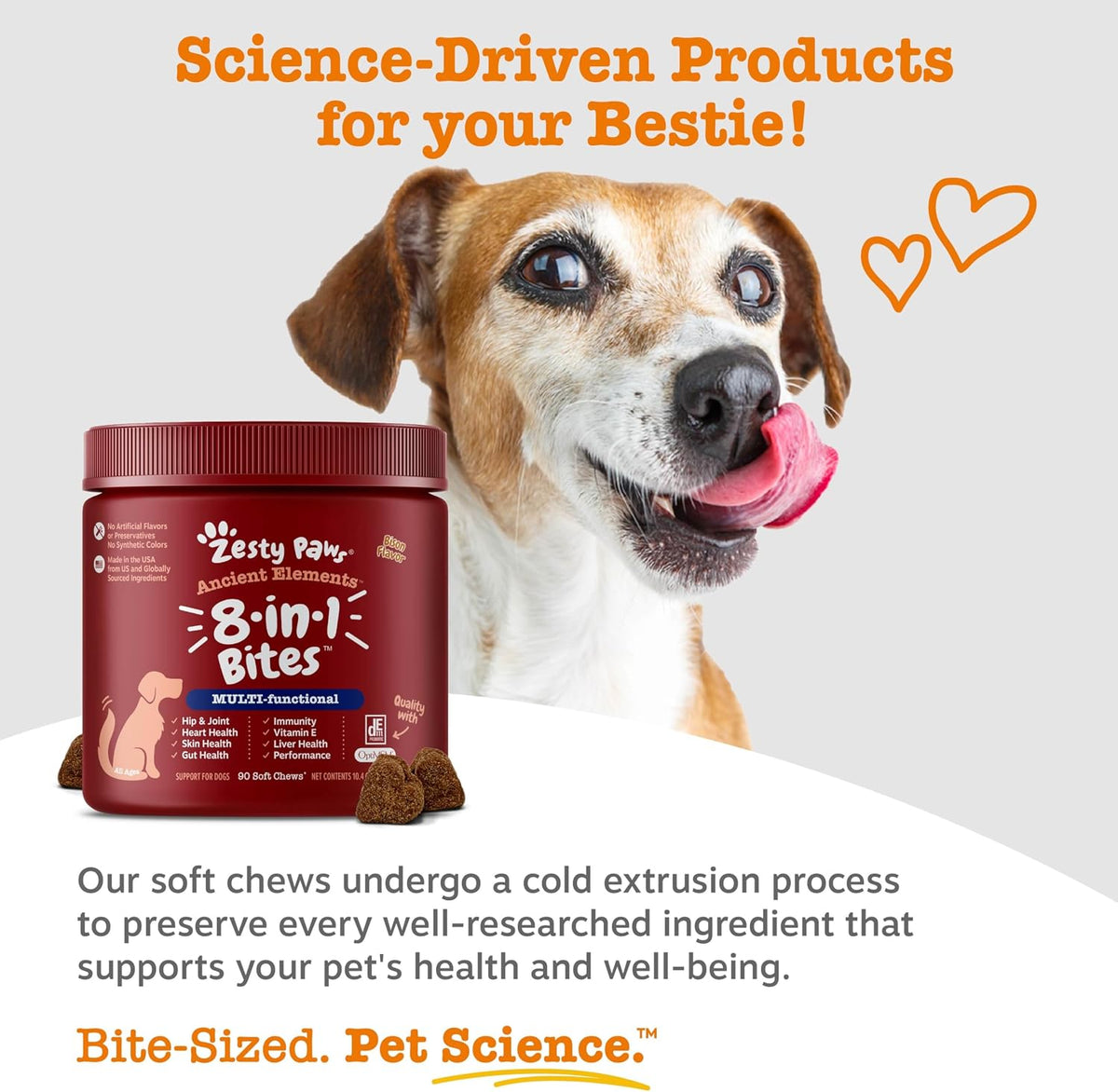 Zesty Paws Dog Vitamins - Dog Multivitamin Chews, Bison, 90 Ct