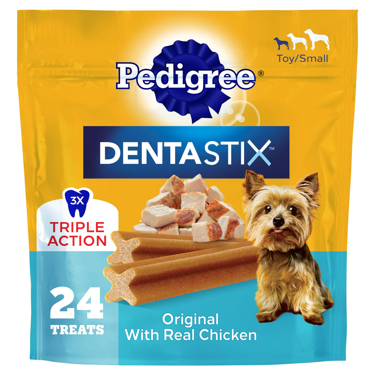 Pedigree Dentastix Small & Toy Breed Dental Dog Treats, Fresh, 102 Count