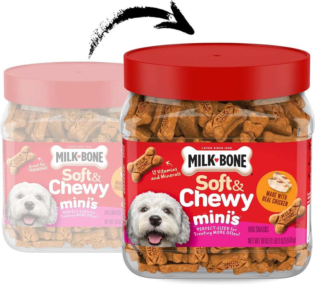 Milk-Bone Soft & Chewy Dog Treats, 25 Oz. Canister
