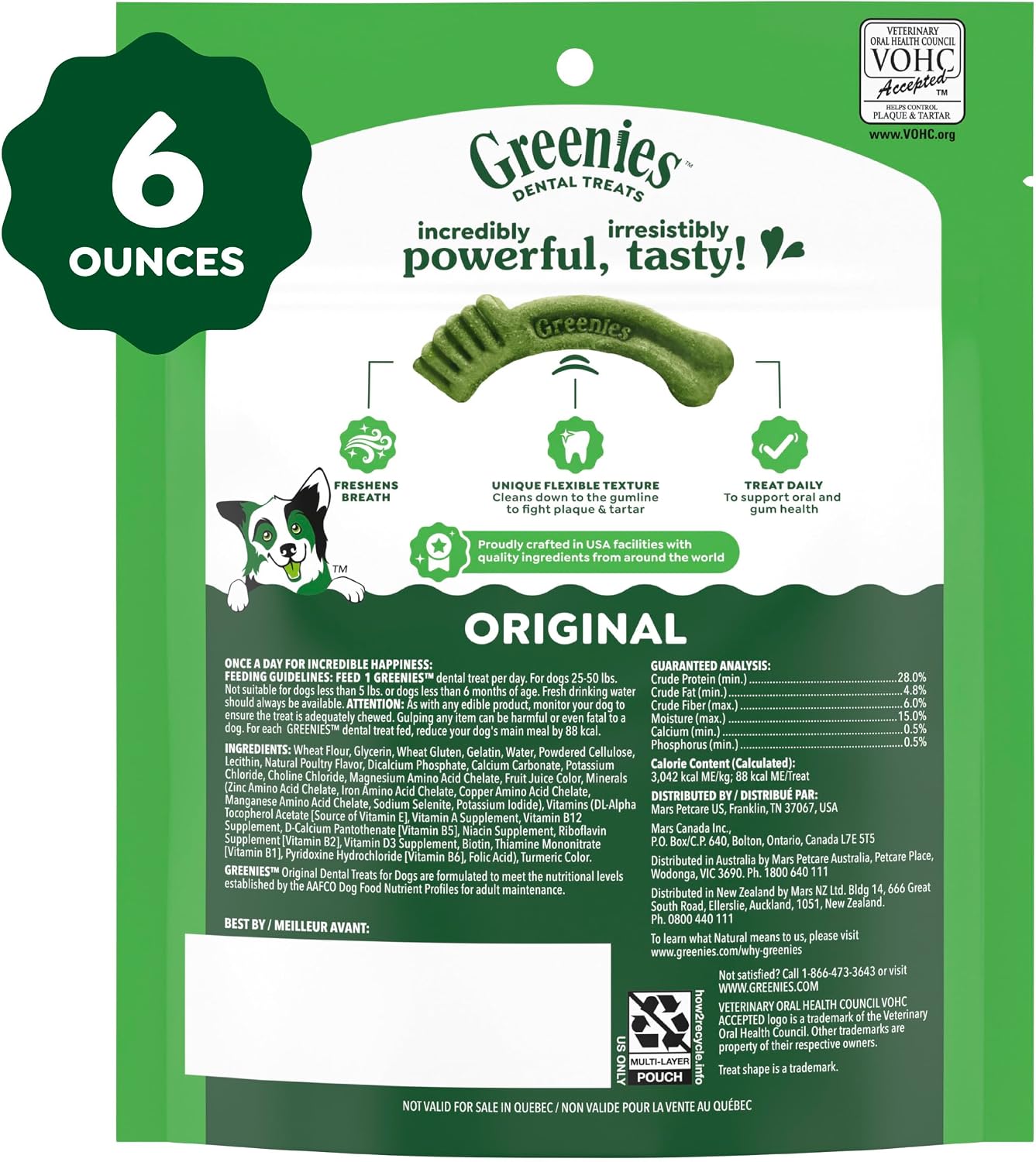 Greenies Regular Dental Dog Treats, Original Chicken Flavor, 36 Count