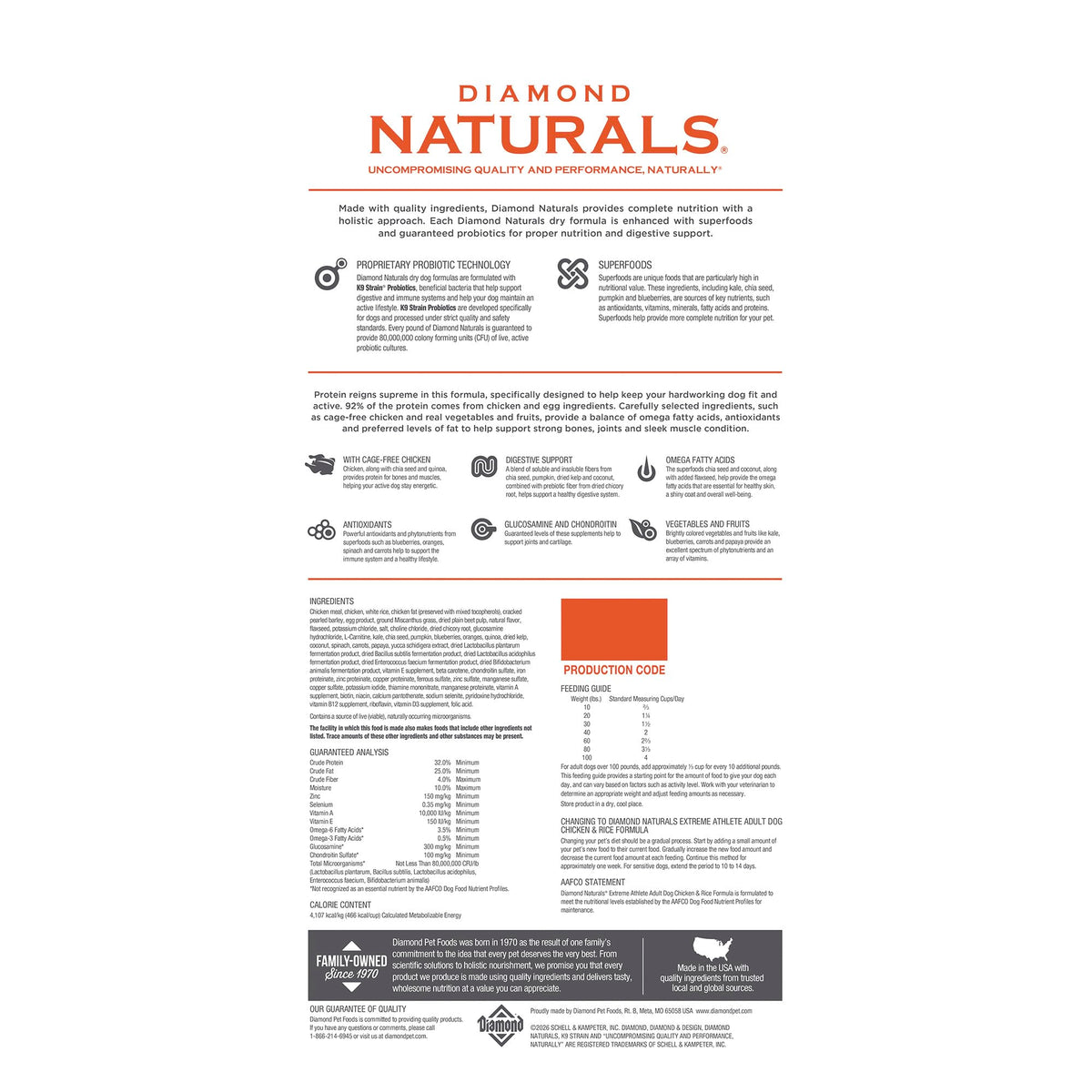 DIAMOND NATURALS Adult Dry Dog Food, Lamb Meal & Rice, 6lb