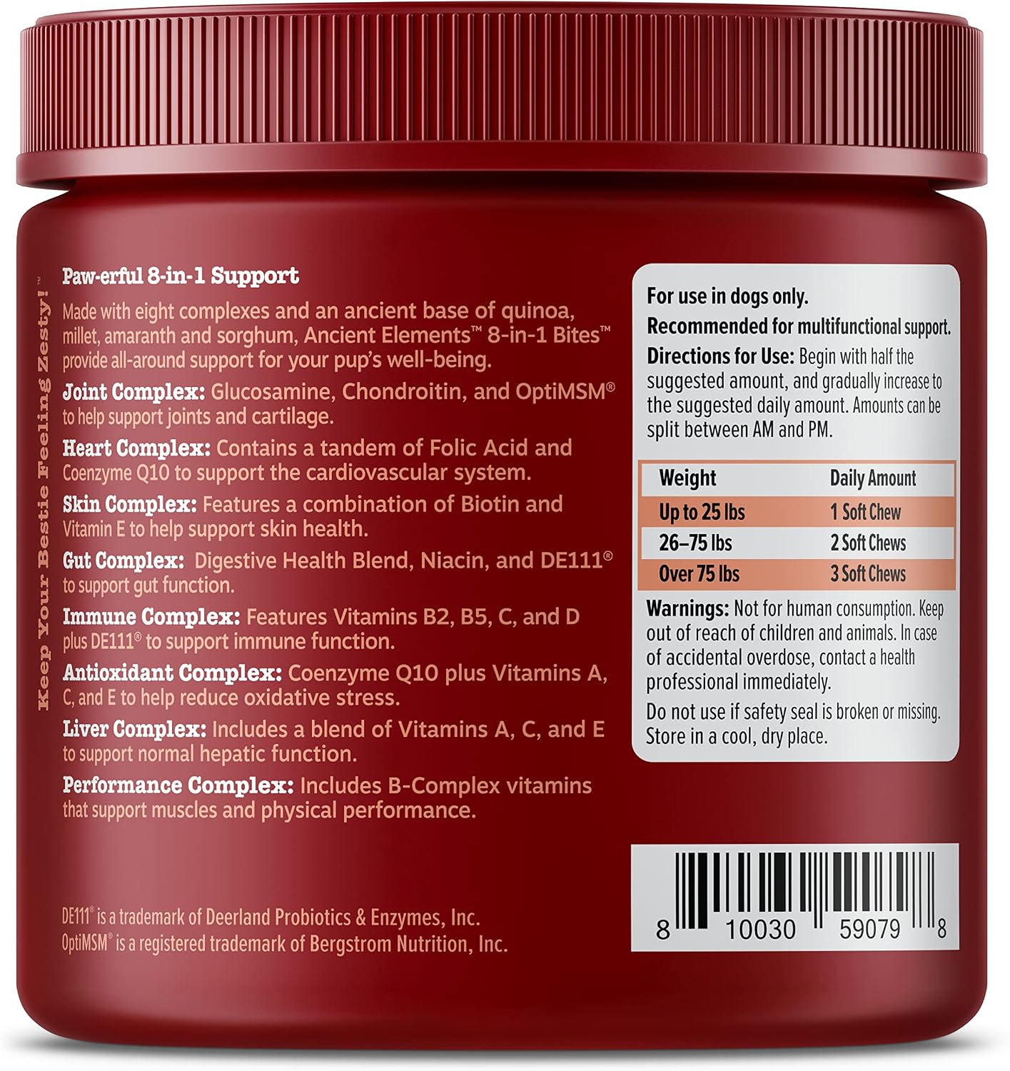 Zesty Paws Dog Vitamins - Dog Multivitamin Chews, Bison, 90 Ct