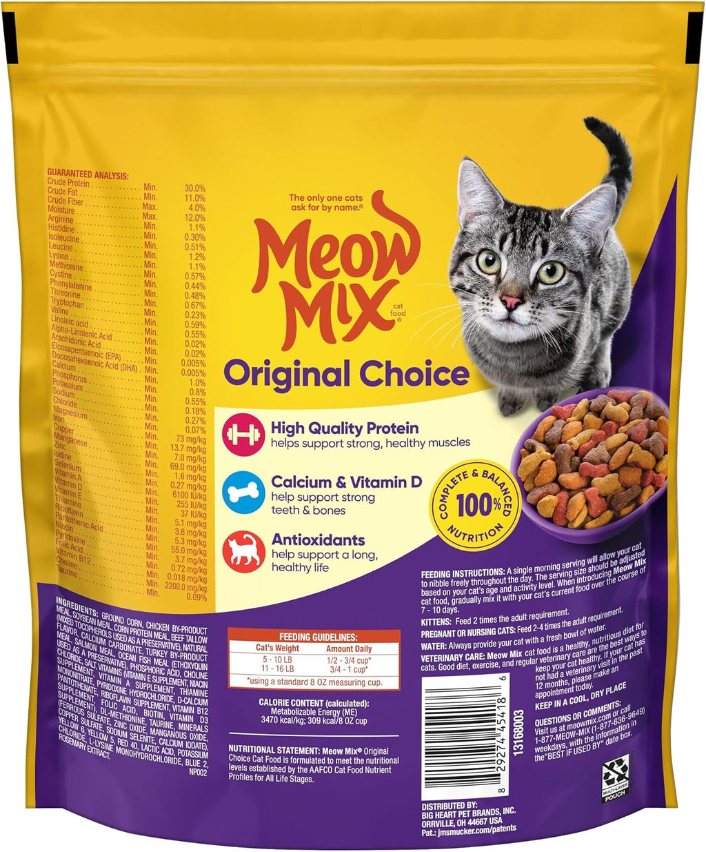 Meow Mix Original Choice Dry Cat Food, 6.3 Pound Bag