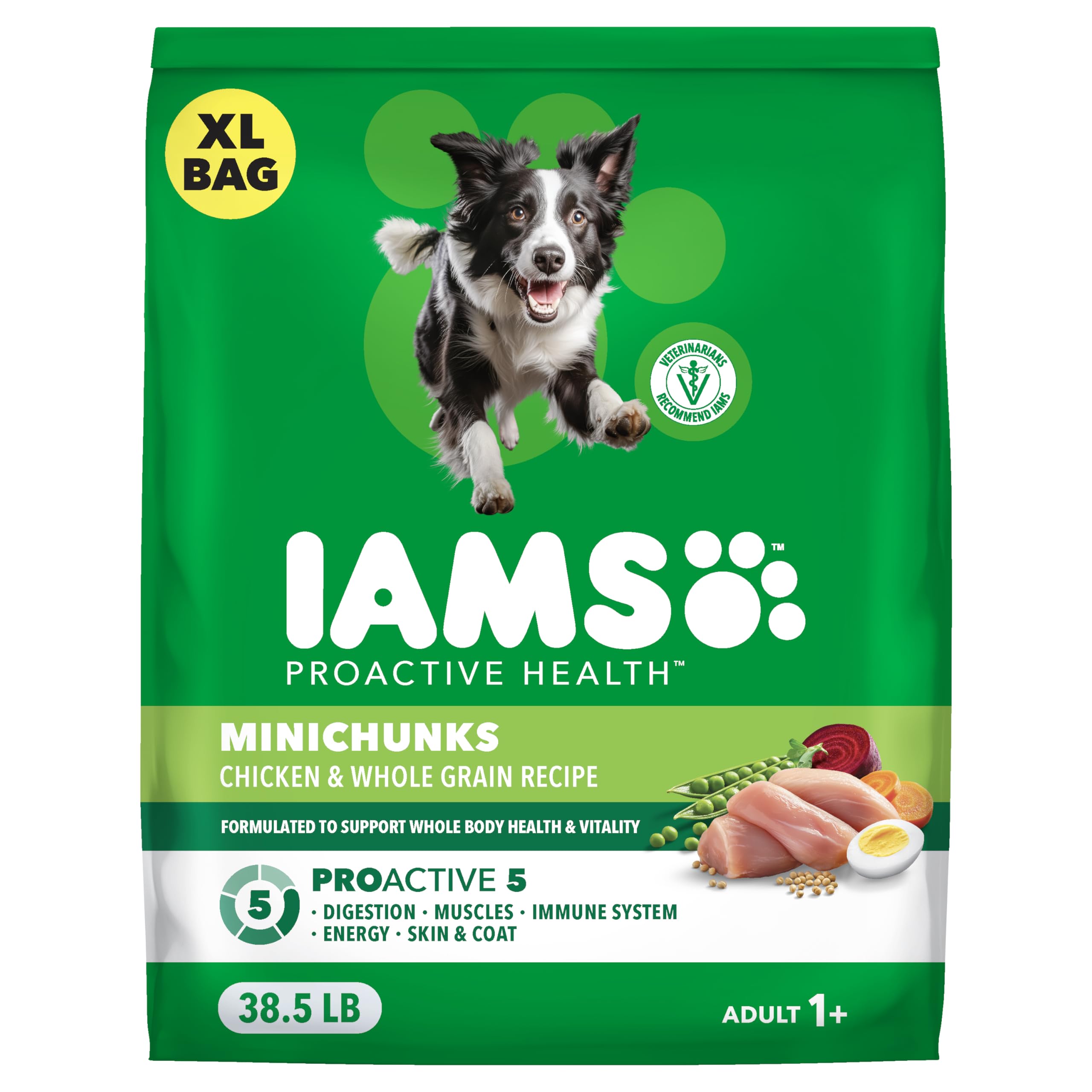 IAMS Proactive Health Adult Minichunks Dry Dog Food, Chicken, 40 lb