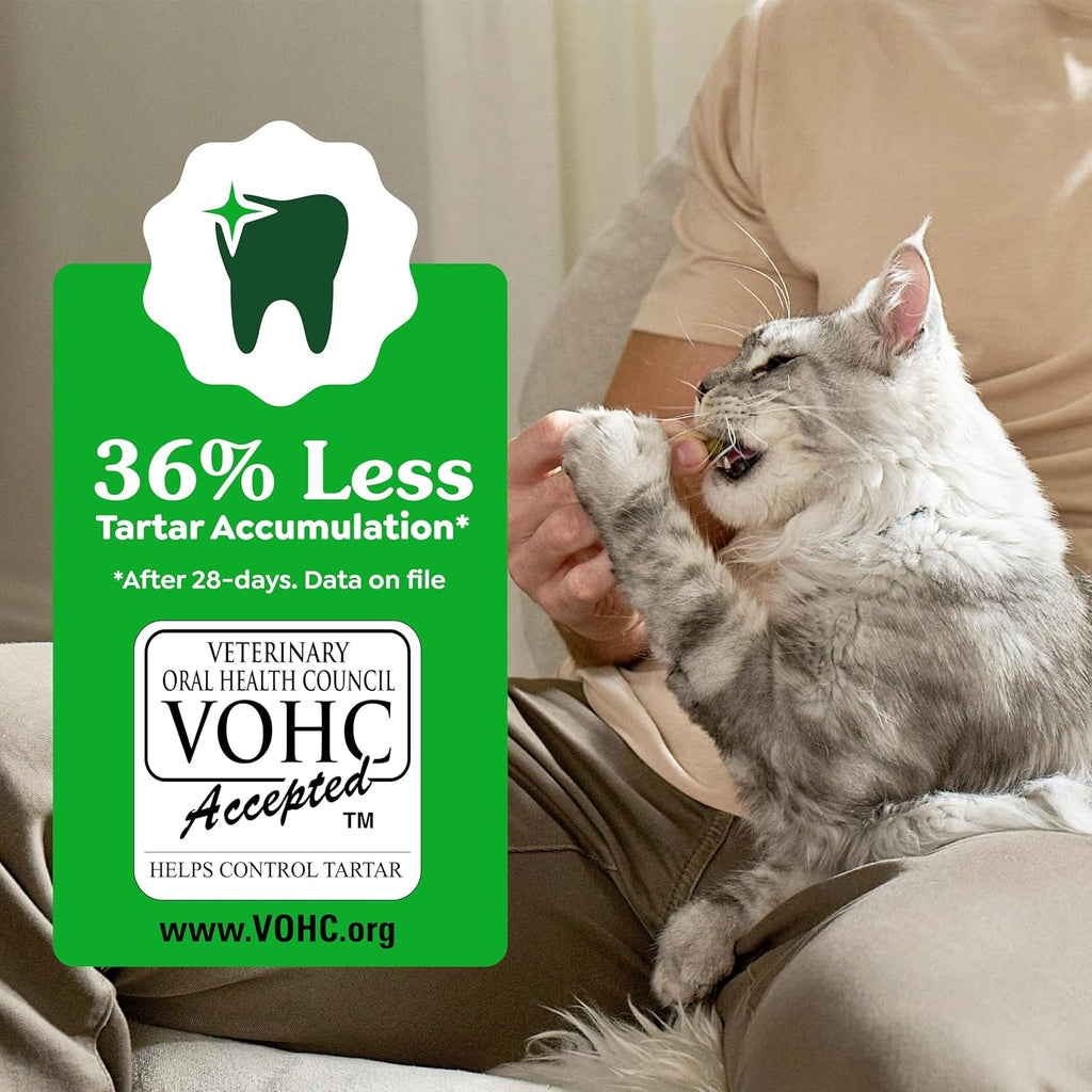 Greenies Feline Natural Dental Cat Treats, Roasted Chicken Flavor, 9.75 oz