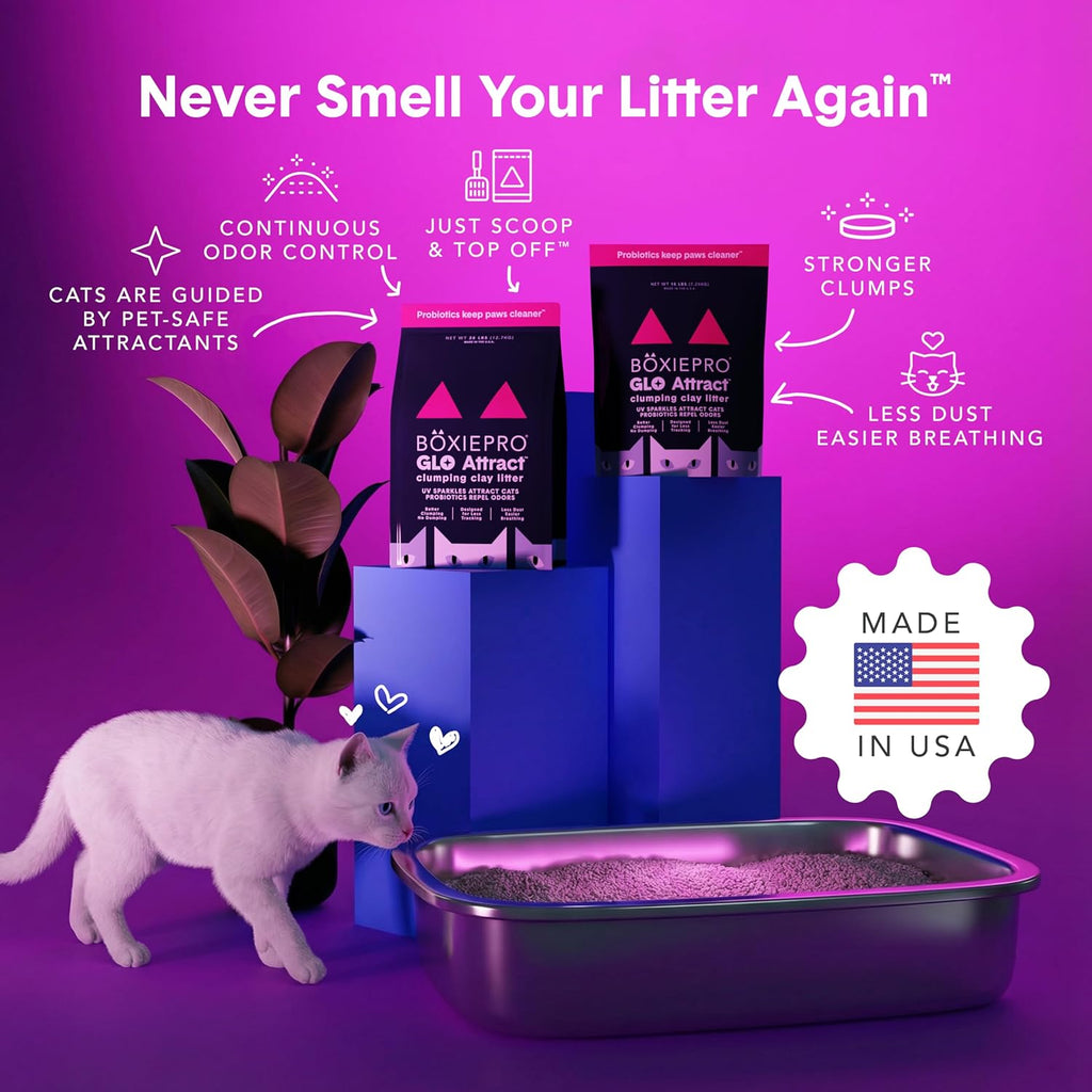 BoxiePro Bot Probiotic Cat Litter Automatic Box 40+ Day Odor Control 16 lb