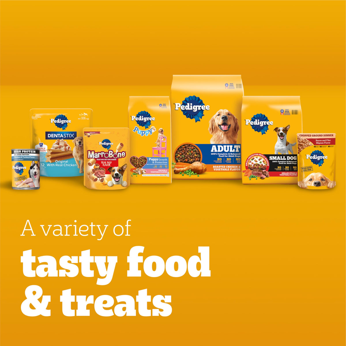 Pedigree Choice Cuts Wet Dog Food Pouch, Protein Variety, 3.5 oz, 30 Count