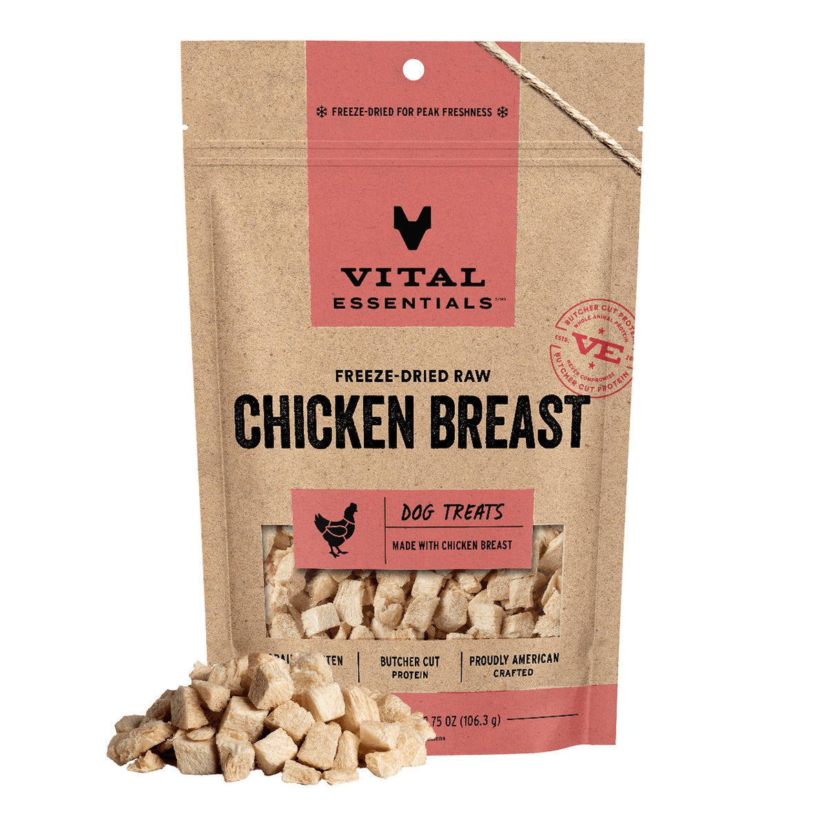 Vital Essentials Freeze Dried Dog Treats, Beef Liver, 2.1 oz Bag