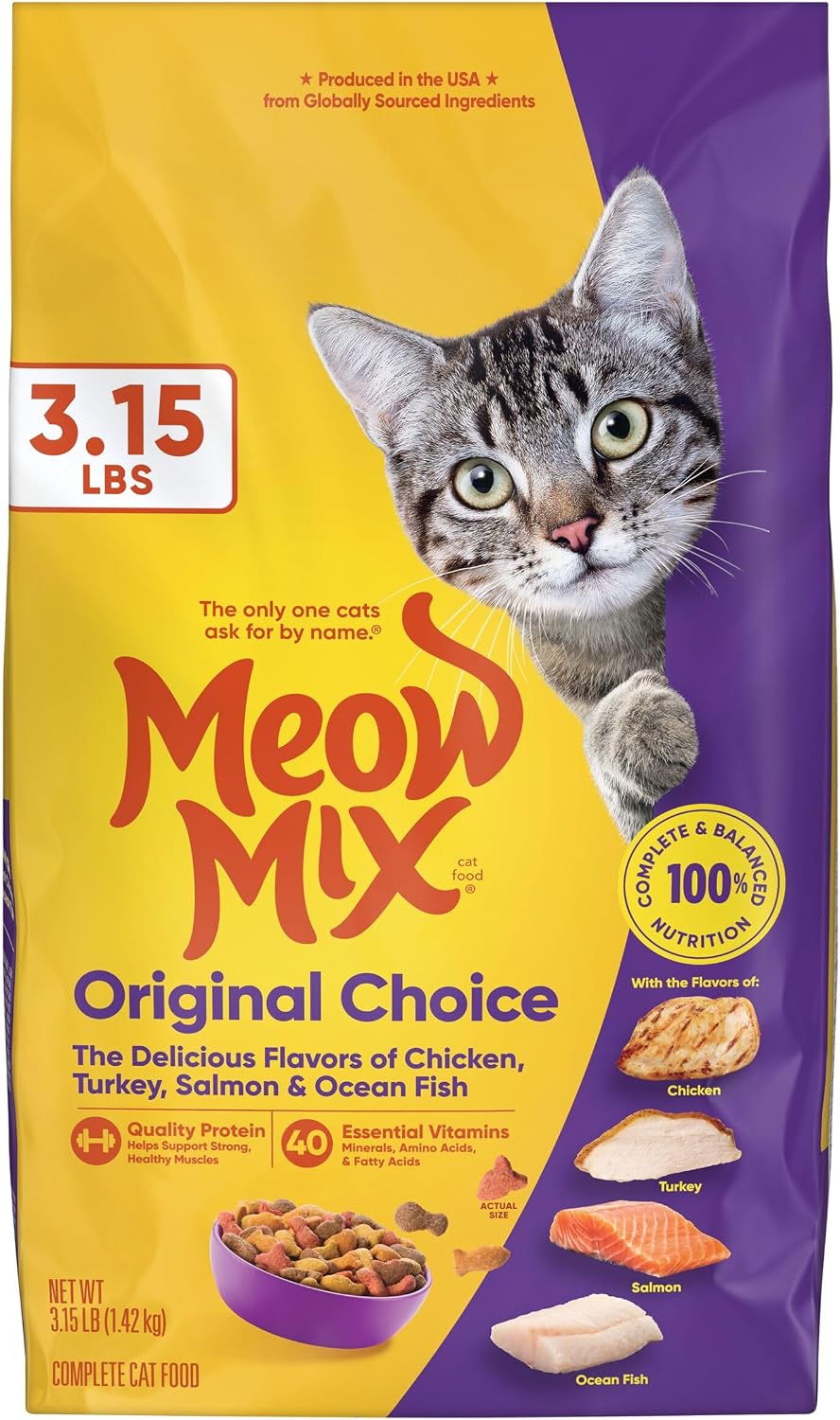 Meow Mix Original Choice Dry Cat Food, 6.3 Pound Bag