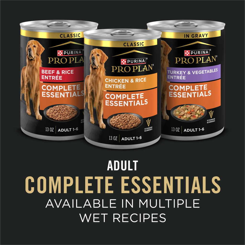 Purina Pro Plan Complete Essentials Chicken & Rice Dry Dog Food, 35 lb Bag