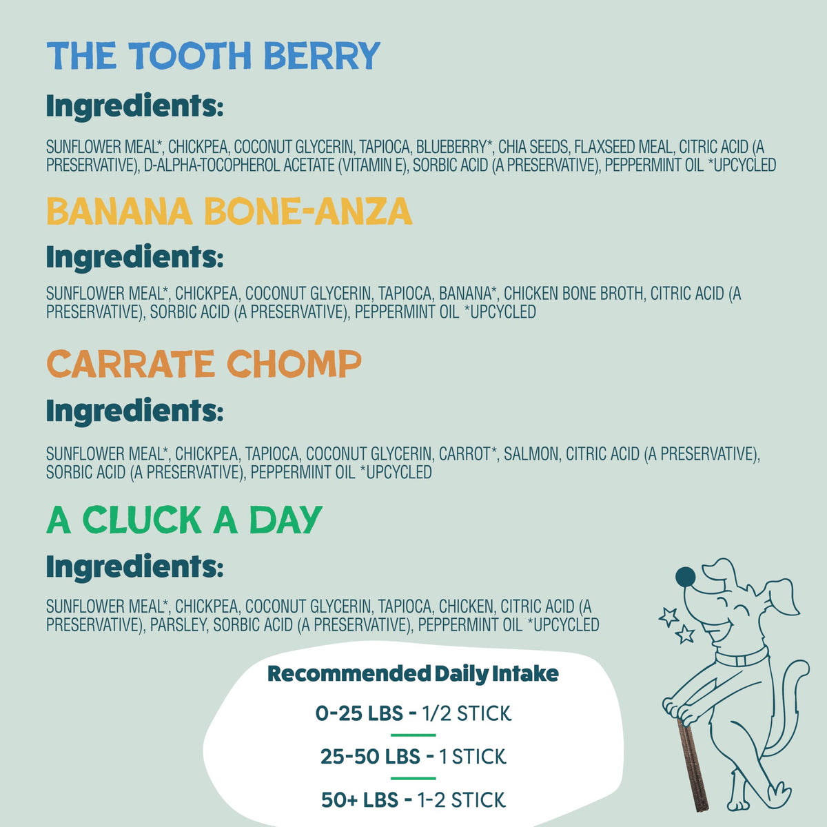 Shameless Pets Blueberry & Mint Dental Chews for Dogs, 8 Chews