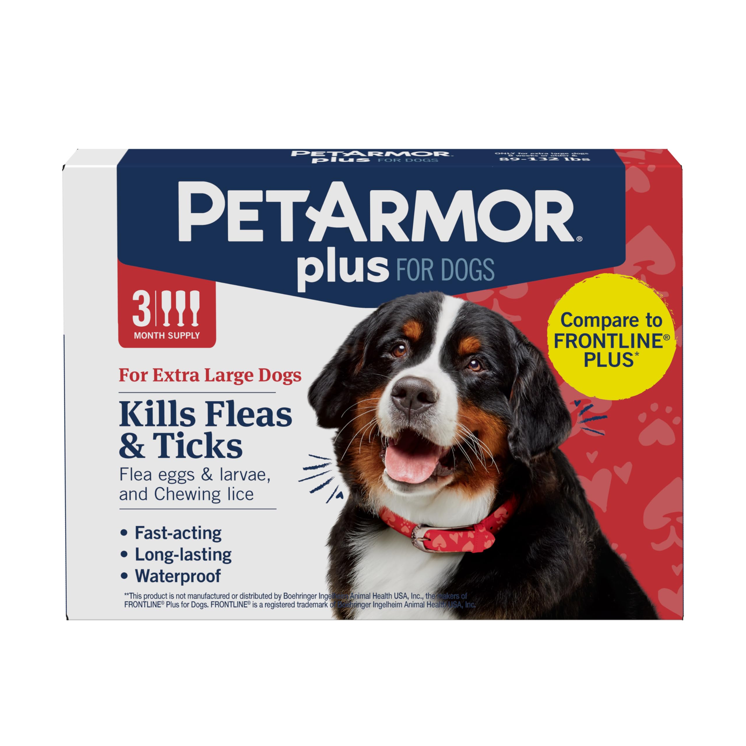 PetArmor Plus Flea and Tick Prevention for Cats, Cat Flea and Tick Treatment, 3 Doses, Waterproof Topical, Fast Acting, Cats Over 1.5 lbs