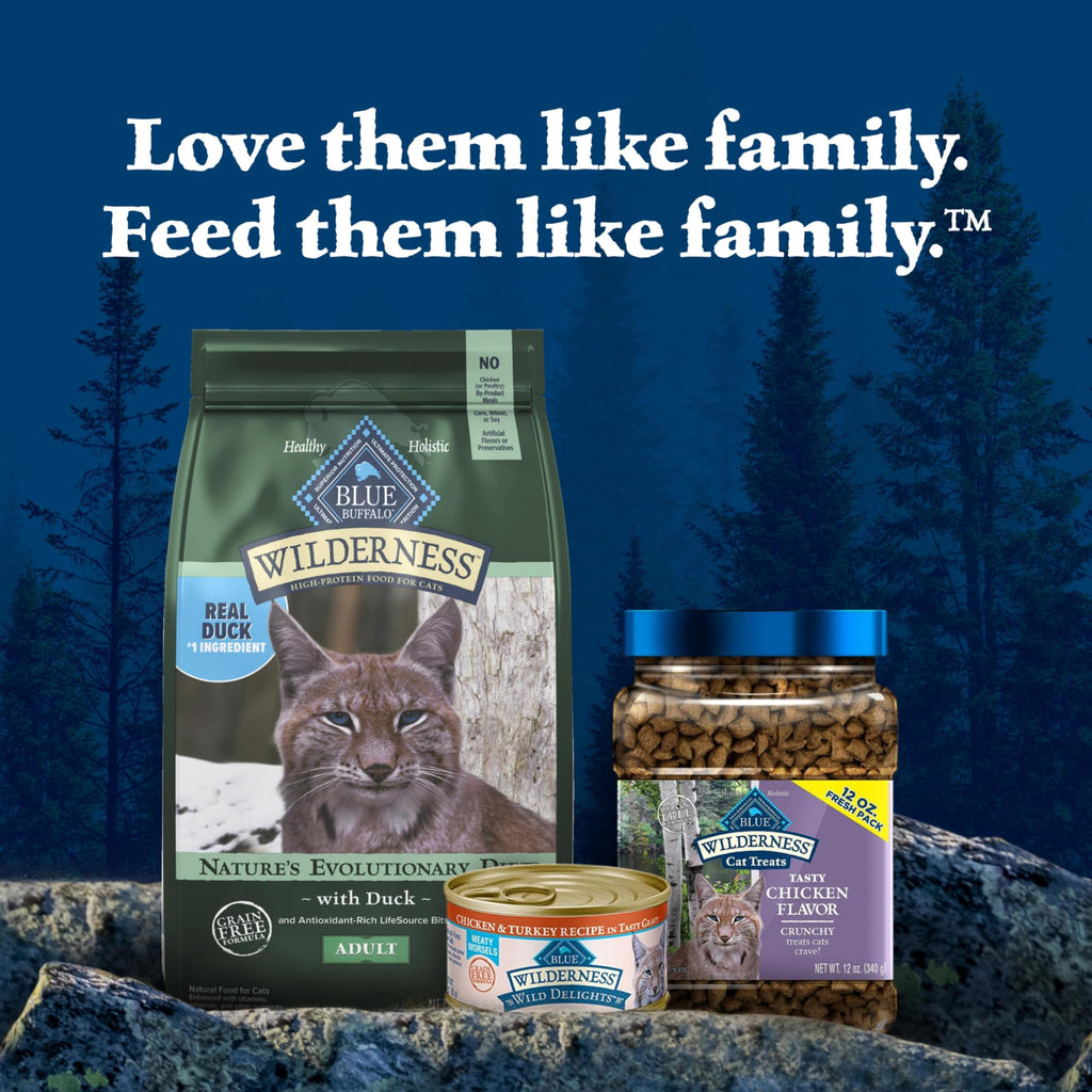Blue Buffalo Wilderness Chicken Adult Dry Cat Food, Grain-Free, 12 lb