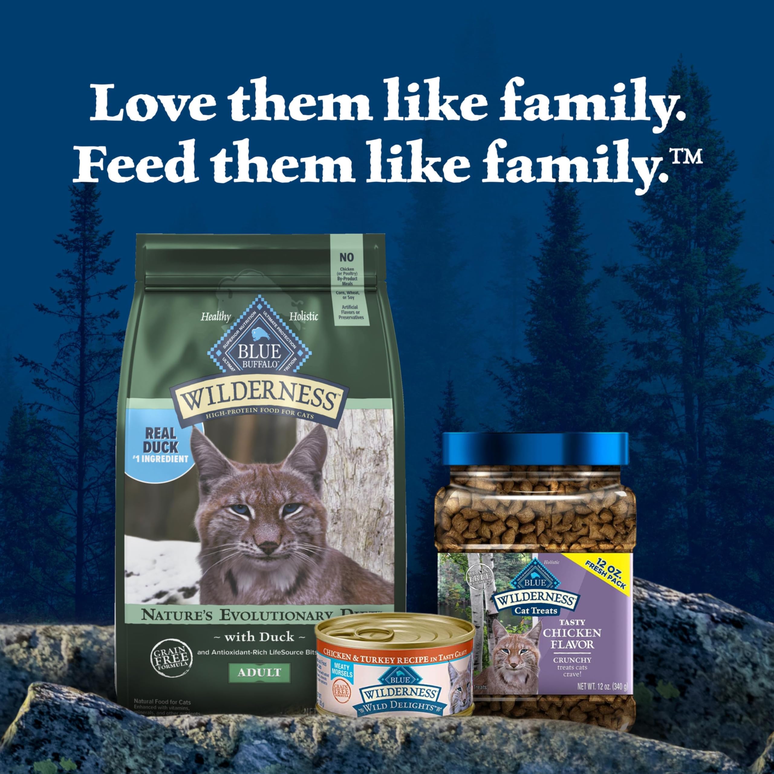 Blue Buffalo Wilderness Chicken Adult Dry Cat Food, Grain-Free, 12 lb