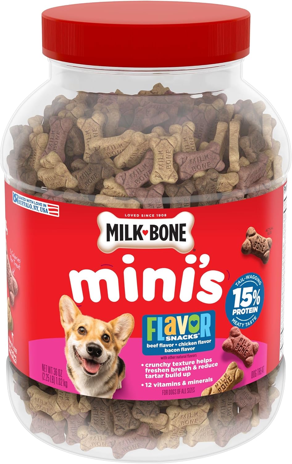 Milk-Bone Flavor Snacks Mini’s Dog Treats, 36 Oz.