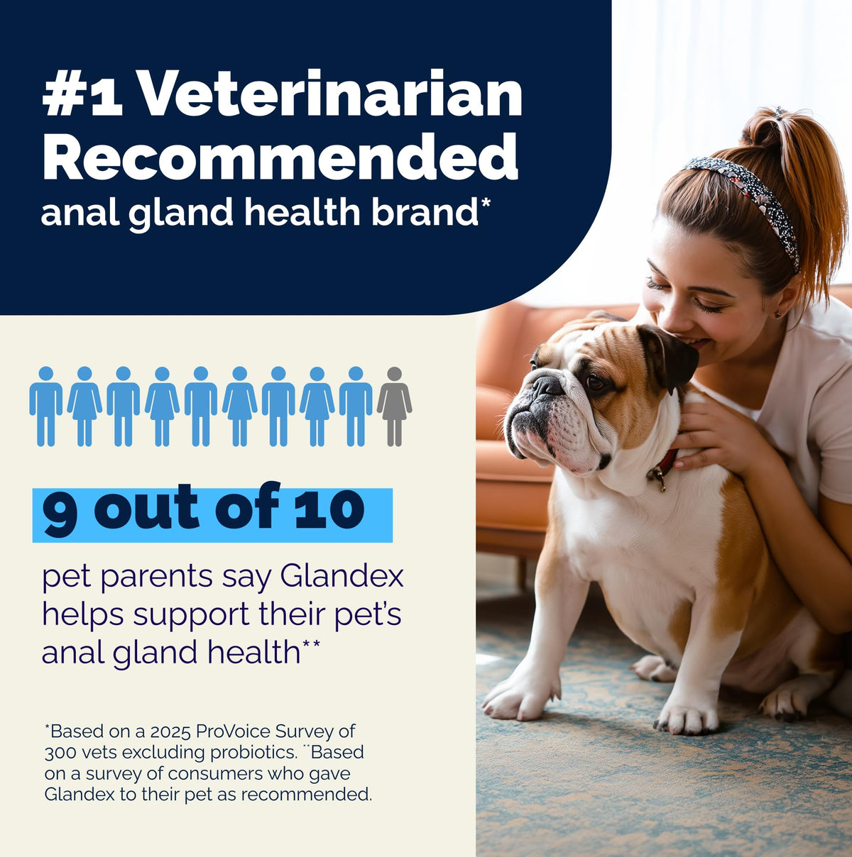 Vetnique Glandex for Dogs Anal Gland Chews 120ct Pumpkin, Digestive Enzymes
