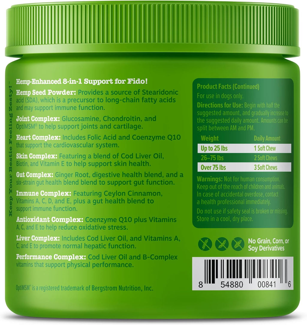 Zesty Paws Dog Vitamins - Dog Multivitamin Chews, Bison, 90 Ct