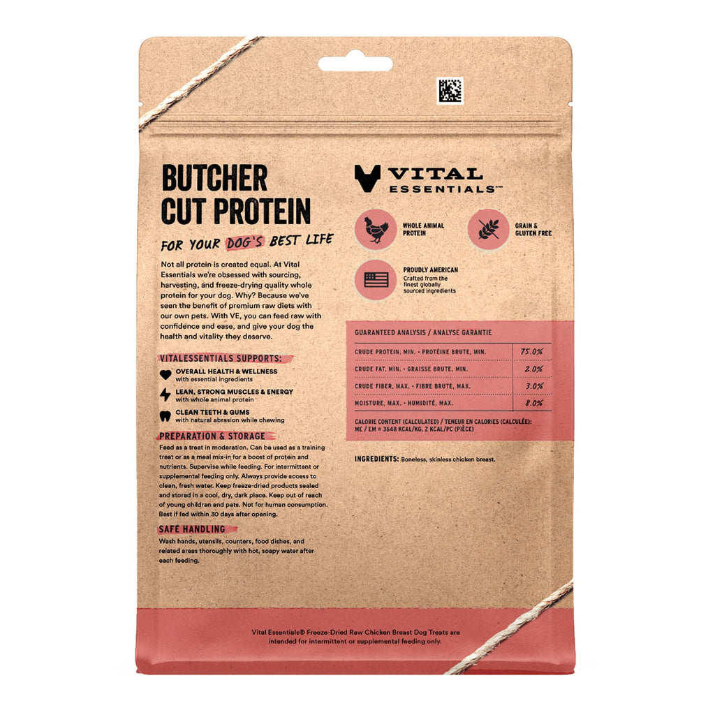 Vital Essentials Freeze Dried Dog Treats, Beef Liver, 2.1 oz Bag
