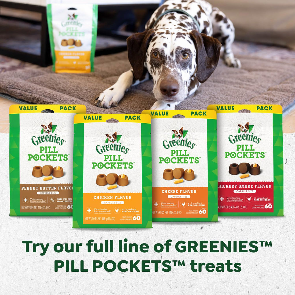 Greenies Pill Pockets Large Size Dog Treats, Peanut Butter, 15.8 oz