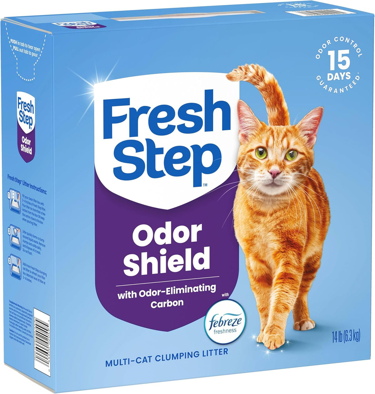 Fresh Step Odor Shield Multi Cat Clumping Cat Litter, 14 lb.