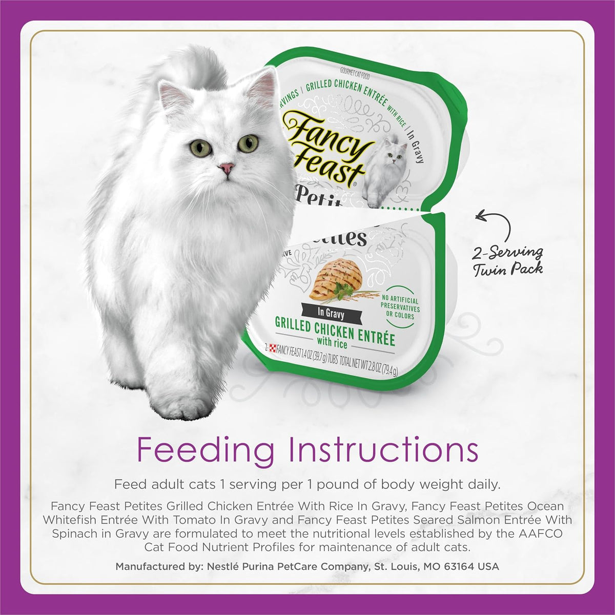 Purina Fancy Feast Gravy Lovers, Poultry & Beef Wet Cat Food, 3oz, 24-Pack