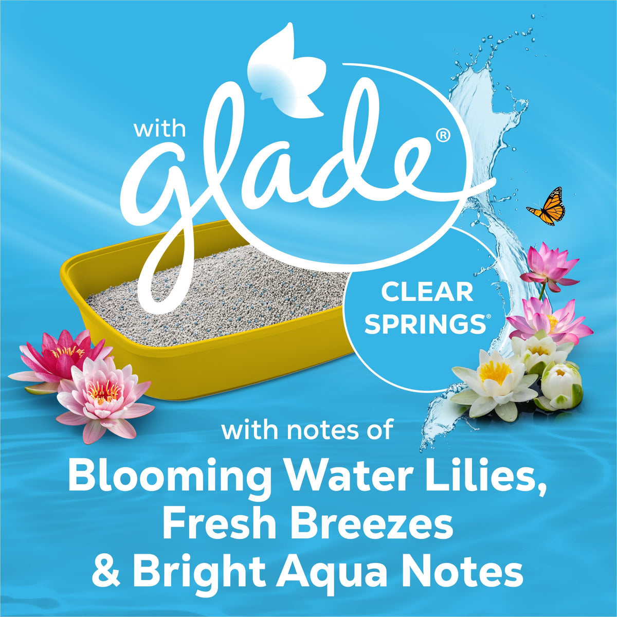 Purina Tidy Cats Clumping Cat Litter, Glade Clear Springs, 16 lb