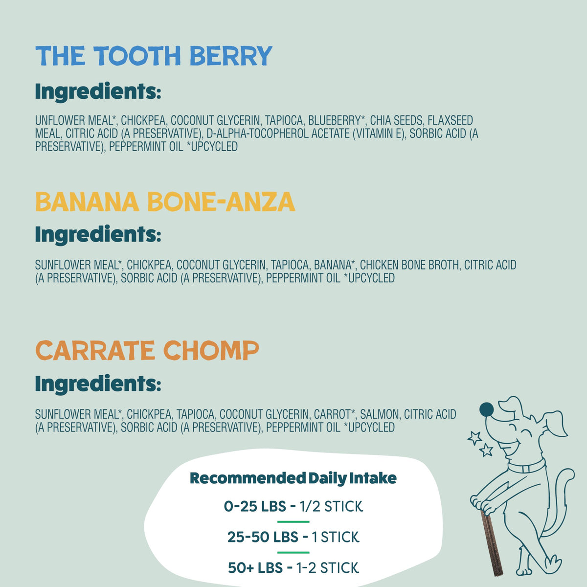 Shameless Pets Blueberry & Mint Dental Chews for Dogs, 8 Chews