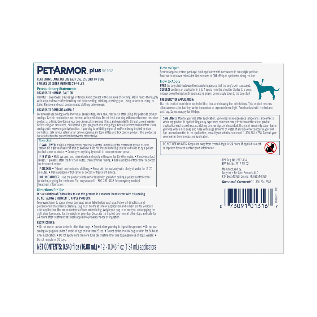 PetArmor Plus Flea and Tick Prevention for Cats, Cat Flea and Tick Treatment, 3 Doses, Waterproof Topical, Fast Acting, Cats Over 1.5 lbs