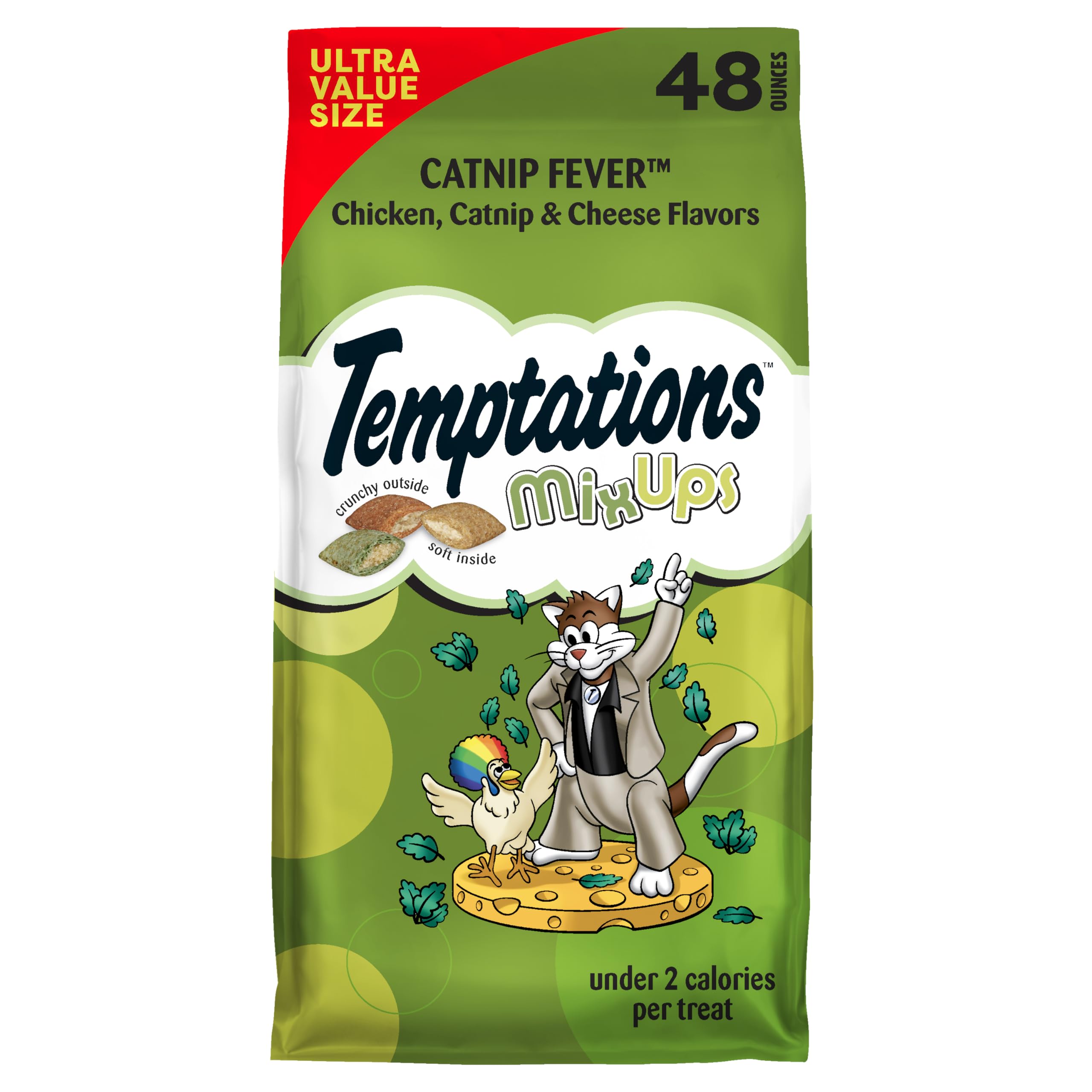 Temptations MixUps Crunchy and Soft Cat Treats, Catnip Fever, 16 oz