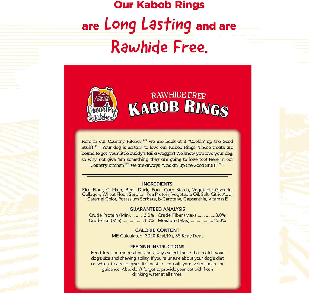 Country Kitchen Rawhide Free, Beef Twists Dog Chews, 9 Count (Pack of 12)