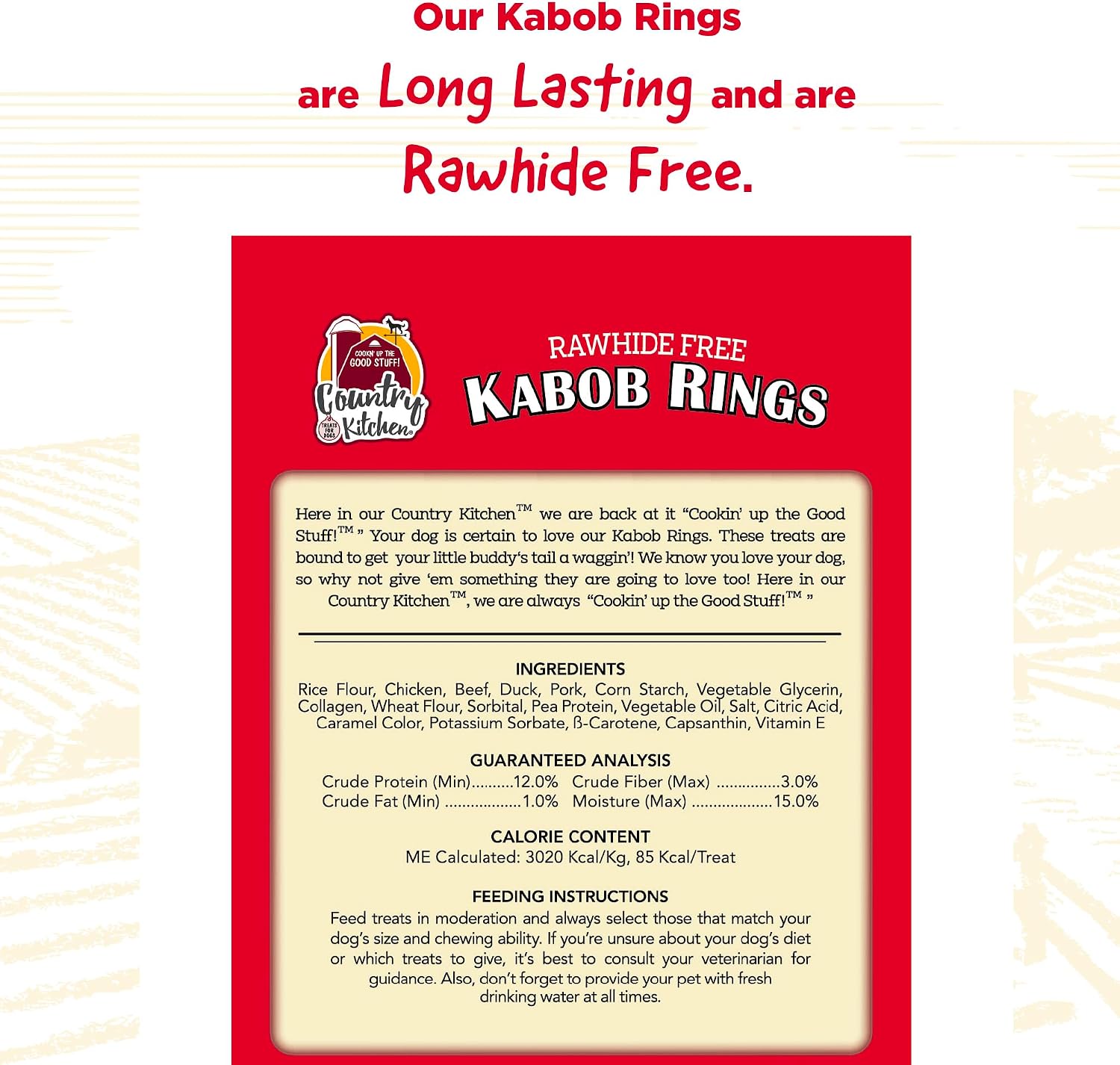 Country Kitchen Rawhide Free, Beef Twists Dog Chews, 9 Count (Pack of 12)