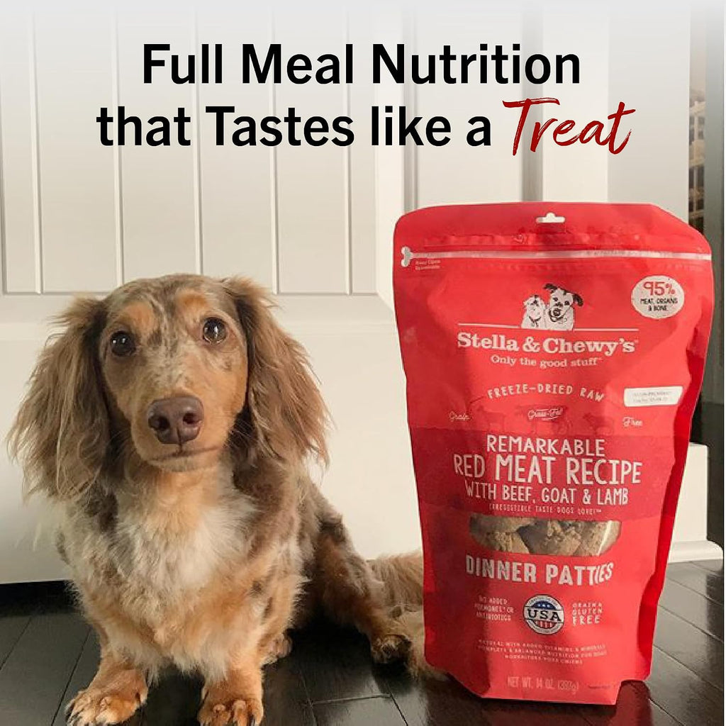 Stella & Chewy’s Freeze Dried Raw Dinner Patties – Grain Free Dog Food, Protein Rich Stella’s Super Beef Recipe – 5.5 oz
