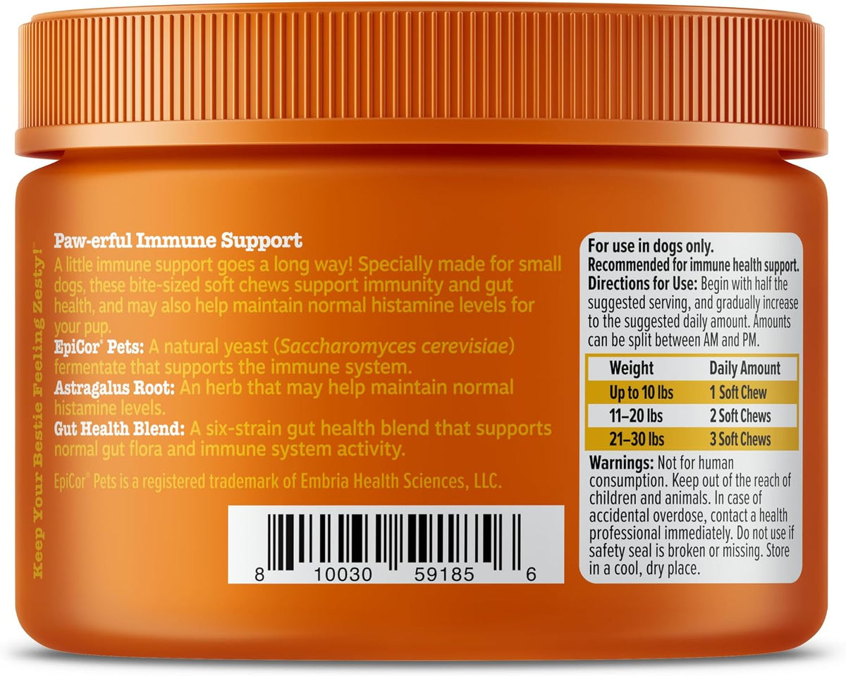 Zesty Paws Dog Allergy Chews - Dog Allergy Relief, Lamb, 90 Ct