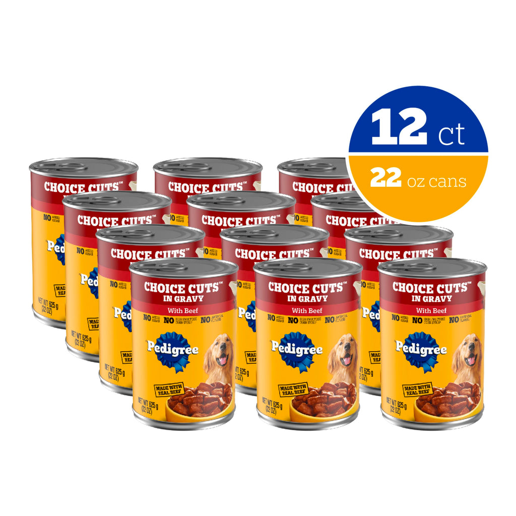 Pedigree Choice Cuts Wet Dog Food, Beef & Country Stew, 13.2 oz, 12 Count