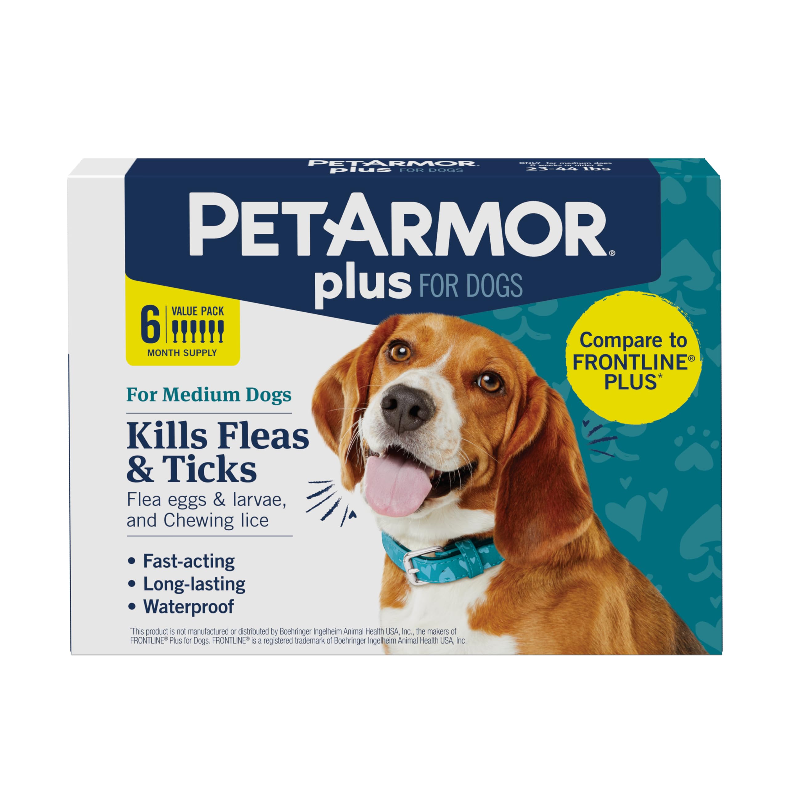 PetArmor Plus Flea and Tick Prevention for Cats, Cat Flea and Tick Treatment, 3 Doses, Waterproof Topical, Fast Acting, Cats Over 1.5 lbs