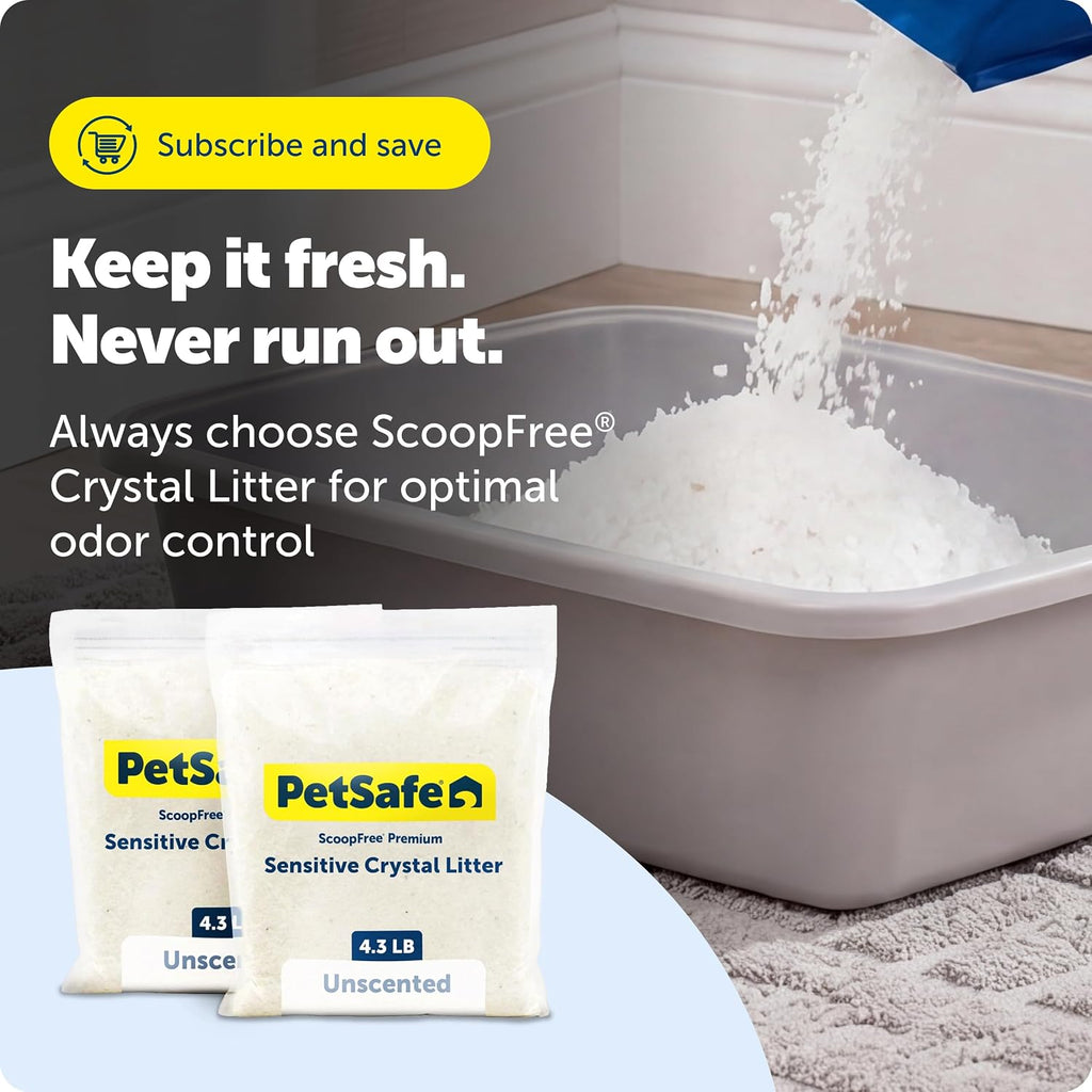 PetSafe ScoopFree Premium Crystal Litter, Lavender Scent, 4.3Lb Bag, 2 Pack