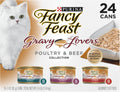 Purina Fancy Feast Gravy Lovers, Poultry & Beef Wet Cat Food, 3oz, 24-Pack