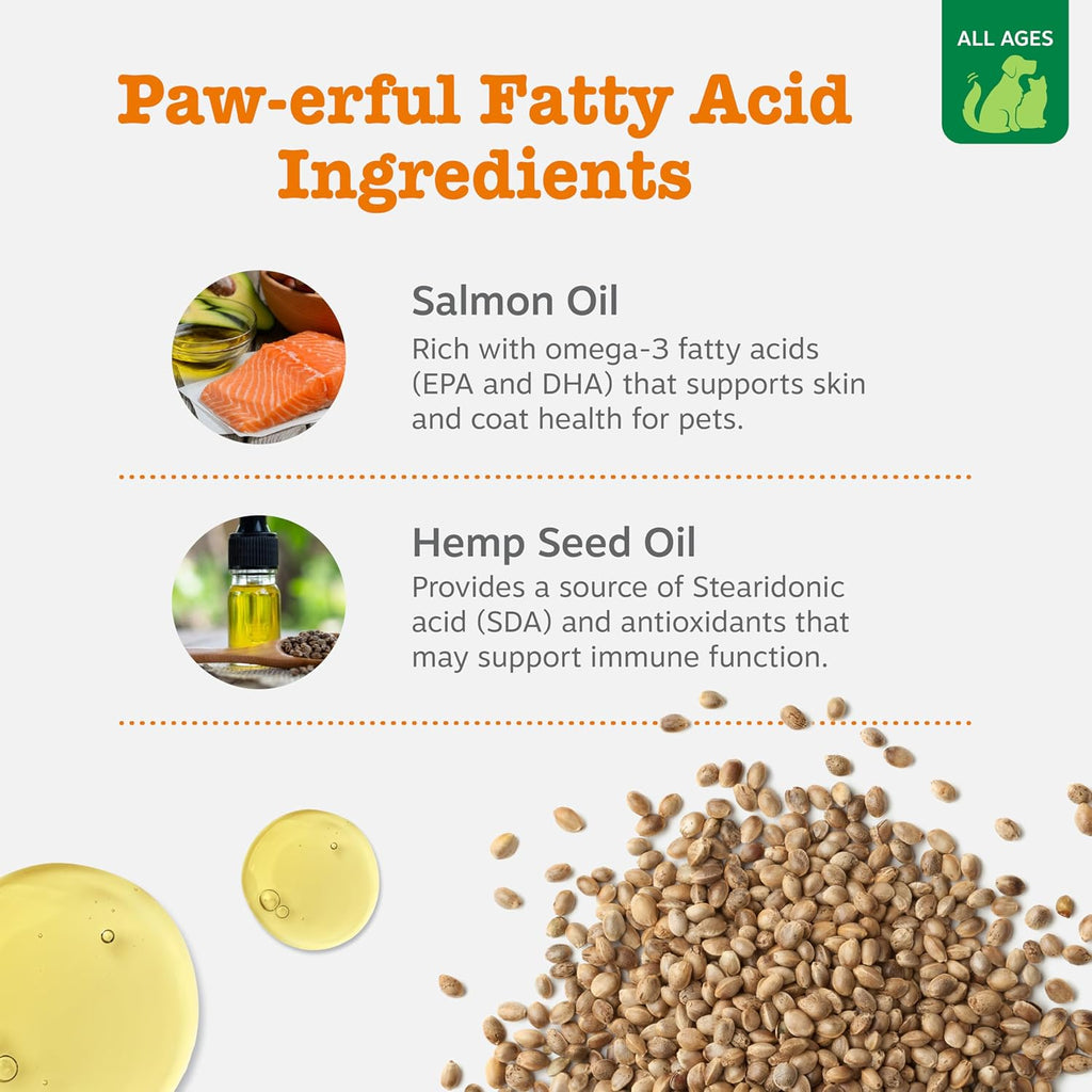 Zesty Paws Salmon Oil for Dogs & Cats - Omega 3 for Dogs 8.5oz