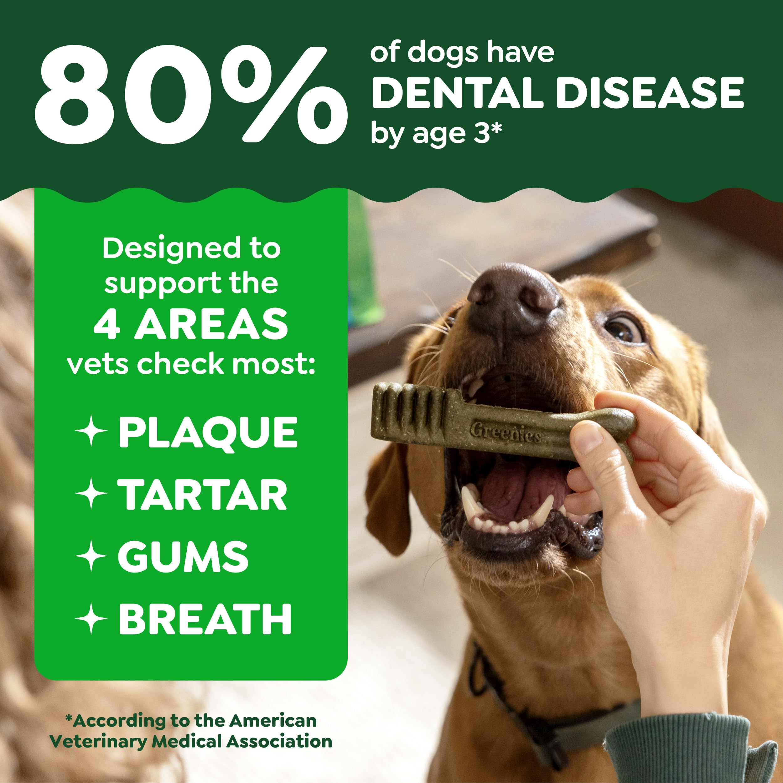 Greenies Large Natural Dental Dog Treats, Original Flavor, 17 Count
