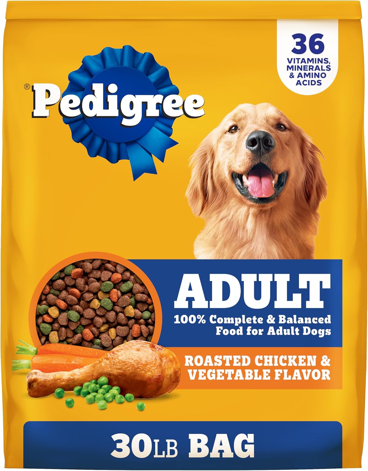 Pedigree Complete Nutrition Dry Dog Food, Chicken & Vegetable, 3.5 lb