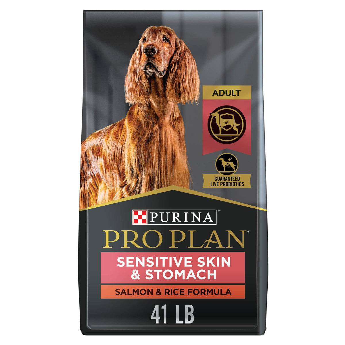 Purina Pro Plan Sensitive Skin & Stomach Dry Dog Food, Salmon, 30 lb Bag