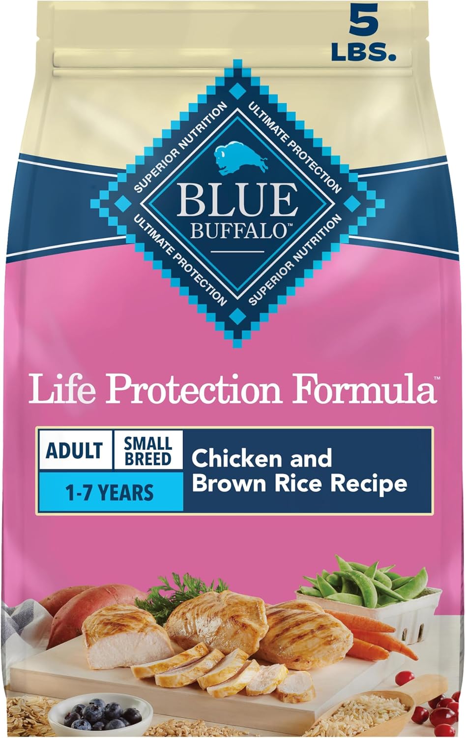 Blue Buffalo Life Protection Formula Chicken Small Breed Dry Dog Food, 5 lb