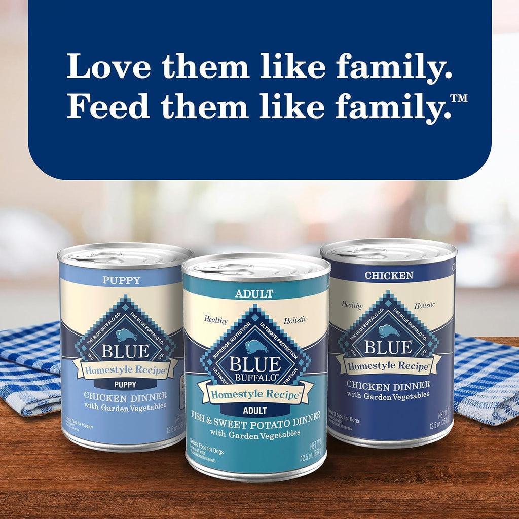 Blue Buffalo Homestyle Recipe Chicken Adult Wet Dog Food, 12.5 oz, 12 ct