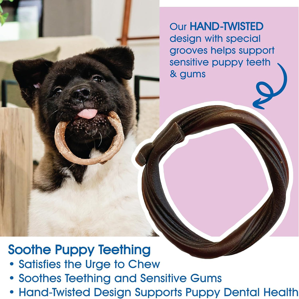 N-Bone Puppy Teething Rings, Chicken Flavor, Natural Puppy Teething Chews & Chew Treats, Helps Soothe Teething Gums, Calcium Enriched, 6 Rings