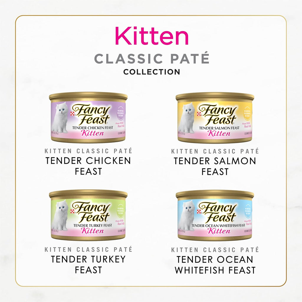 Purina Fancy Feast Wet Kitten Food Variety Pack, 3 oz cans, 24-Pack