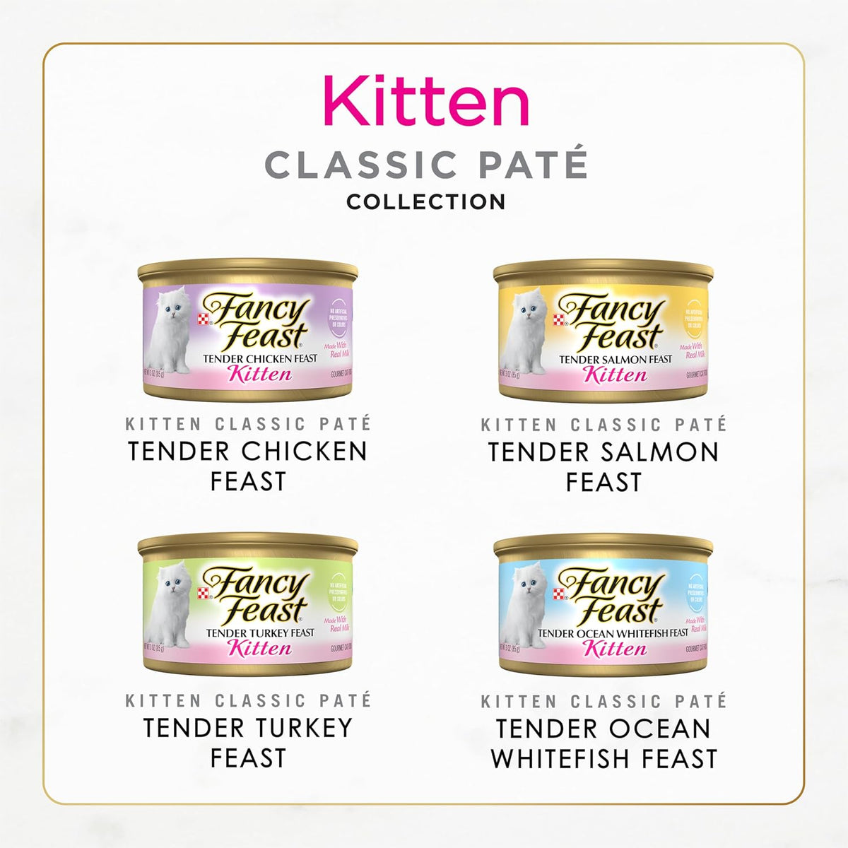 Purina Fancy Feast Wet Kitten Food Variety Pack, 3 oz cans, 24-Pack