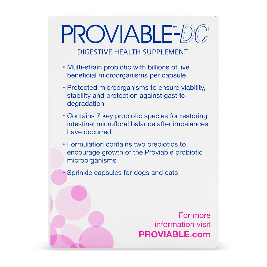 Nutramax Proviable Probiotics + Prebiotics, for Dogs & Cats, Capsules, 80ct